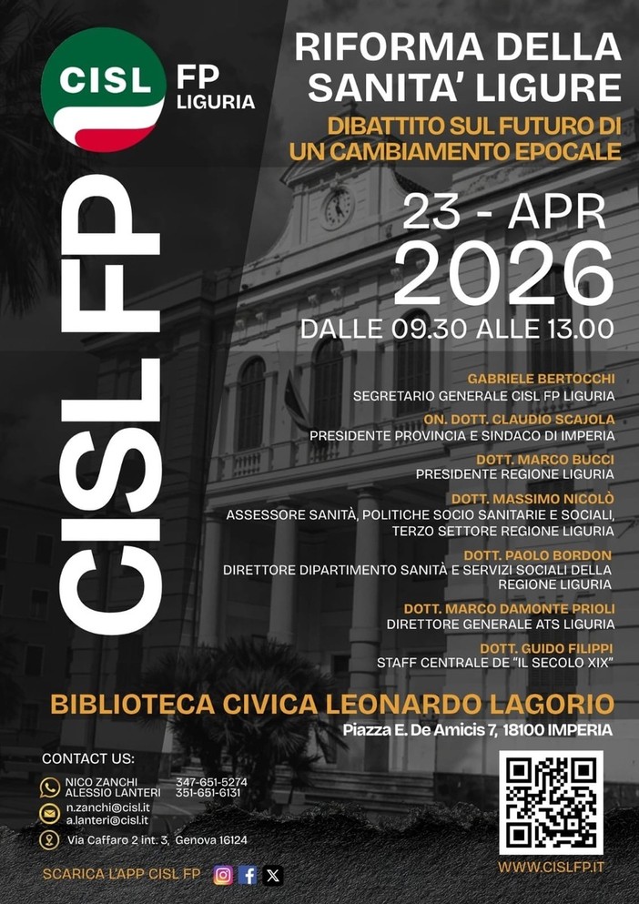 Sanità in Liguria, a Imperia il dibattito sul futuro della riforma