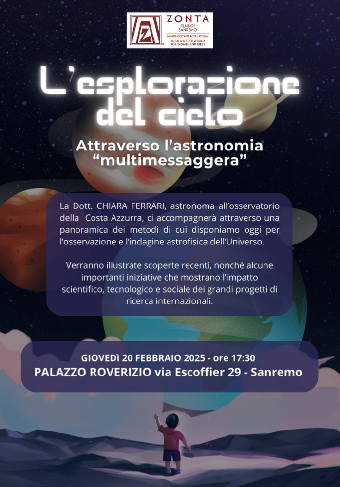 Sanremo: il 20 febbraio, conferenza della dottoressa Chiara Ferrari, astronoma dell’osservatorio della Costa Azzurra