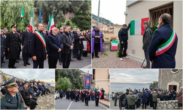 1944-2024, Ventimiglia inaugura una lapide in ricordo dell'eccidio di Grimaldi (Foto e video)