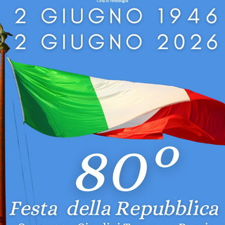 Ventimiglia celebra l’80° anniversario della Repubblica: cerimonia il 2 giugno ai giardini Tommaso Reggio
