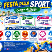 Arma di Taggia, domenica 13 settembre torna la Festa dello Sport sul lungomare e in piazza Chierotti Arma di Taggia, domenica 13 settembre torna la Festa dello Sport sul lungomare e in piazza Chierotti