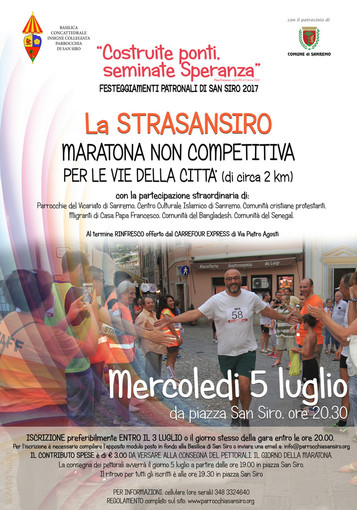 Sanremo: questa sera alle 20 scatta la 'StraSanSiro' maratona non competitiva di circa 2 km