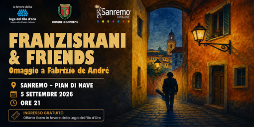 Sanremo, a Pian di Nave il concerto gratuito dei Franziskani in omaggio a Fabrizio De André Sanremo, a Pian di Nave il concerto gratuito dei Franziskani in omaggio a Fabrizio De André