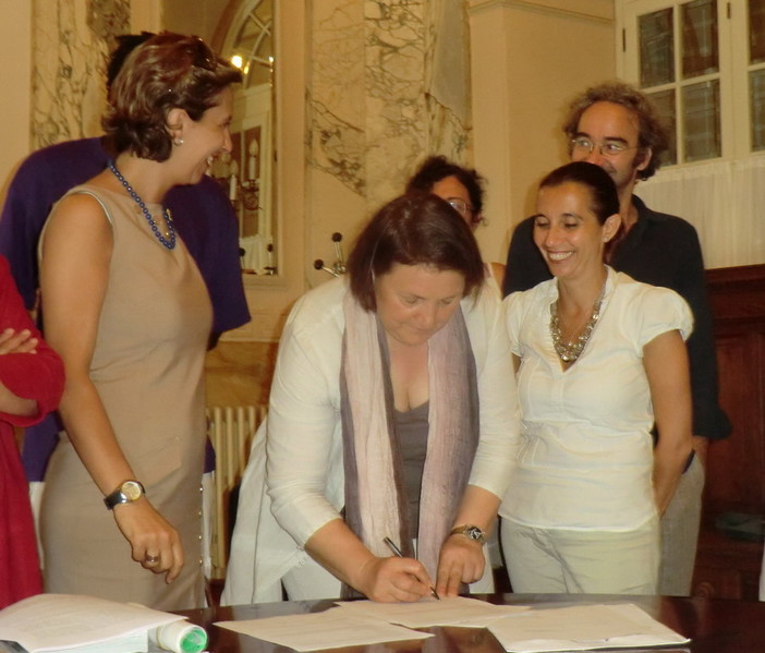 La firma della convenzione in Comune questa mattina