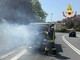 Sanremo, furgone in fiamme in via Lamarmora: intervento dei Vigili del fuoco