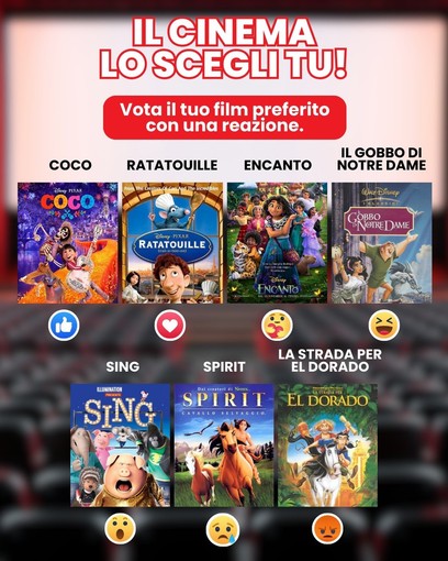Torna il cinema per le famiglie a Ventimiglia, scatta un concorso online per scegliere i film Torna il cinema per le famiglie a Ventimiglia, scatta un concorso online per scegliere i film