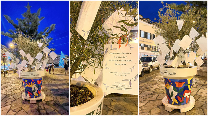 Fioriscono poesie in centro Sanremo: l'iniziativa di Natale del collettivo 'Vivaio del verso' Fioriscono poesie in centro Sanremo: l'iniziativa di Natale del collettivo 'Vivaio del verso'