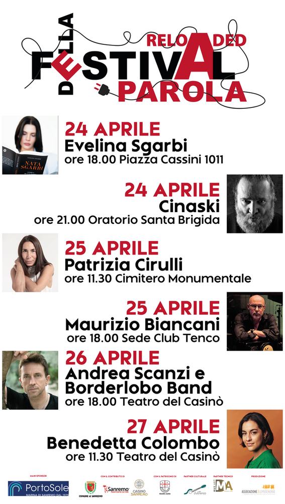 Sanremo, ritorna dal 24 al 27 aprile il Festival della Parola Reloaded