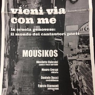 Ventimiglia: "Vieni Via Con Me" al Forte dell'Annunziata con il trio musicale 'Mousikos'