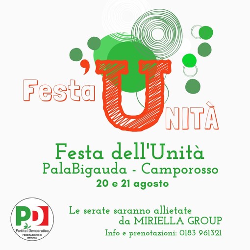 Politica, torna la festa dell'Unità provinciale: due giorni di incontri e dibattiti