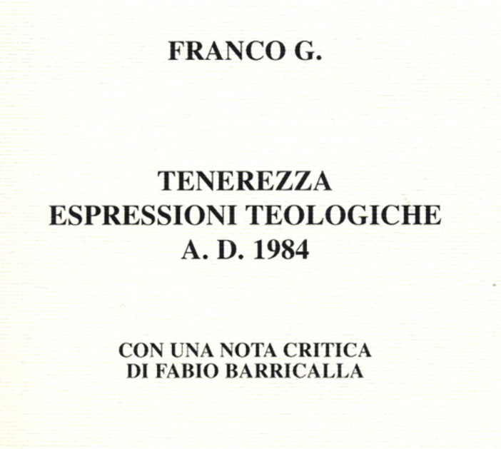 Sanremo: oggi pomeriggio alla biblioteca civica la presentazione del libro di 'Franco G.'