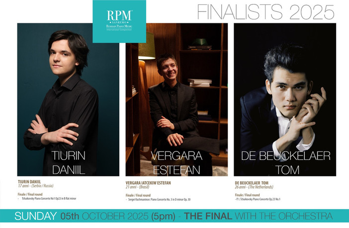 Tre giovani pianisti di 17, 21 e 26 anni si contendono la vittoria della sesta edizione RPM Sanremo