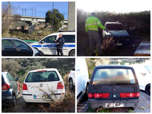 Imperia, auto abbandonate: nuovo blitz dei vigili urbani. Gagliano: &quot;Azione intensificata anche sulla ciclabile di via Ballestra&quot; (foto)