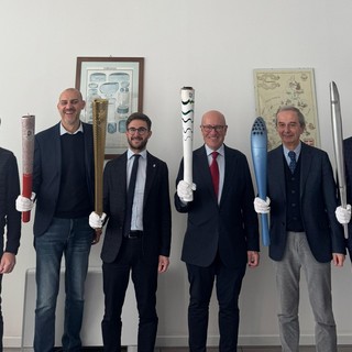 Da Dolceacqua a Cavallermaggiore nel segno dei cinque cerchi: i sindaci di Alba, Bra, Cavallermaggiore e Dolceacqua in visita alla Biraghi