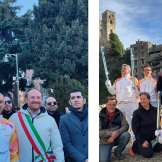 Milano Cortina 2026, la Fiamma olimpica arriva a Dolceacqua e a Ventimiglia (Foto e video)