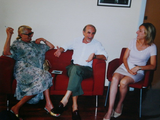 Sandra Mondaini ricevuta dal sindaco Basso e dall'assessore Muratorio Sandra Mondaini ricevuta dal sindaco Basso e dall'assessore Muratorio