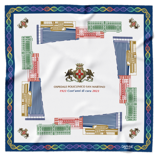 La Maison Daphnè Sanremo celebra i 100 anni di cura genovese con un foulard per il San Martino (foto) La Maison Daphnè Sanremo celebra i 100 anni di cura genovese con un foulard per il San Martino (foto)