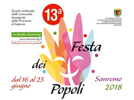 Sanremo: da sabato prossimo, torna la Festa dei Popoli con una settimana di eventi gratuiti