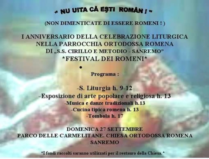 Sanremo: il 2015 dal punto di vista della comunità romena, tutte le iniziative in programma