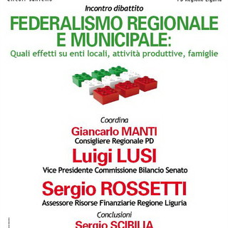 Sanremo: il PD organizza un incontro sul tema del federalismo