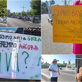 Vallecrosia, flash mob per Gaza: &quot;Stop al genocidio, restiamo umani&quot; (Foto e video)