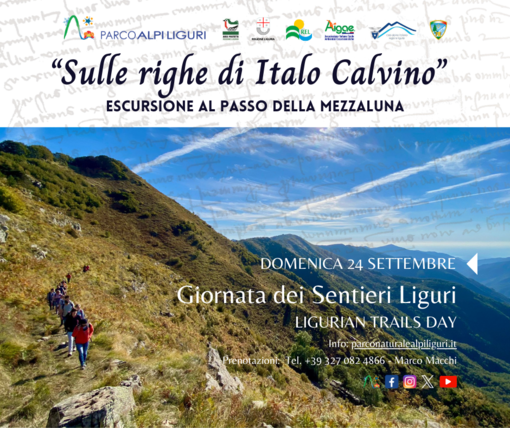 Sulle righe di Italo Calvino nel Parco delle Alpi Liguri Sulle righe di Italo Calvino nel Parco delle Alpi Liguri