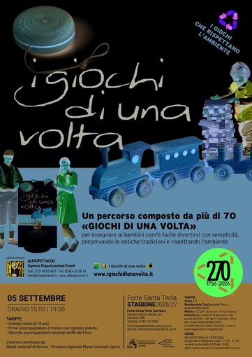 Sanremo, al Forte di Santa Tecla arrivano "I Giochi di una volta"