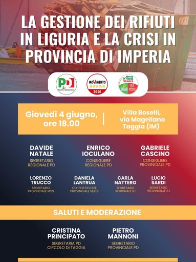 Emergenza rifiuti in Liguria: l'opposizione unita promuove un dibattito pubblico a Taggia