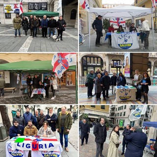 Lega Liguria, successo per la gazebata regionale del tesseramente