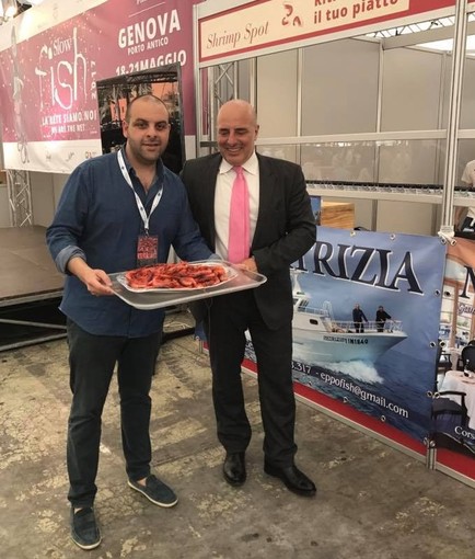 Sanremo: il gambero rosso protagonista a Genova con Slow Fish, grande successo per Di Gerlando (Ittiturismo Patrizia)