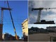Vallecrosia: iniziato lo smantellamento della gru nel cantiere dell’ex Hotel Impero, Biasi “Abbiamo convinto la proprietà ad attivarsi per la messa in sicurezza dell’area” (Video)