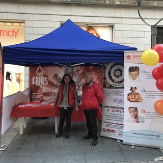 Sanremo: non solo festival, il gazebo Fidas, Admo e Aido per parlare di donazione