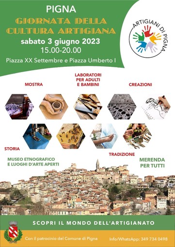 Pigna: sabato prossimo, appuntamento con le 'Giornate Europee dei Mestieri d'Arte'