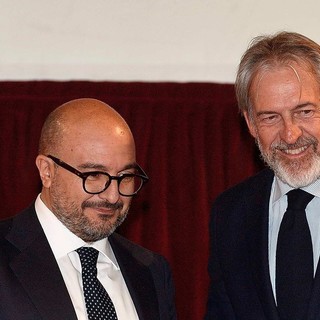 Gennaro Sangiuliano e il presidente Adriano Battistotti