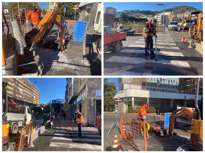 Imperia, acquedotto colabrodo: esplode tubatura in via della Repubblica (foto) Imperia, acquedotto colabrodo: esplode tubatura in via della Repubblica (foto)