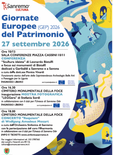 Sanremo, tutti gli appuntamenti delle Giornate Europee del Patrimonio in programma domenica Sanremo, tutti gli appuntamenti delle Giornate Europee del Patrimonio in programma domenica