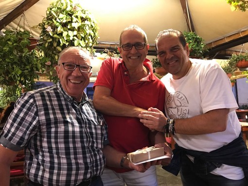 Rosato insieme agli amici Gianni Lari e Antonello Motosso