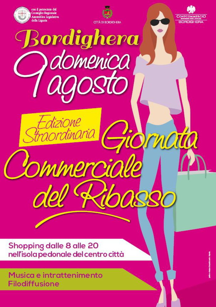 Bordighera, domenica prossima, edizione straordinaria della 'Giornata commerciale del ribasso' Bordighera, domenica prossima, edizione straordinaria della 'Giornata commerciale del ribasso'