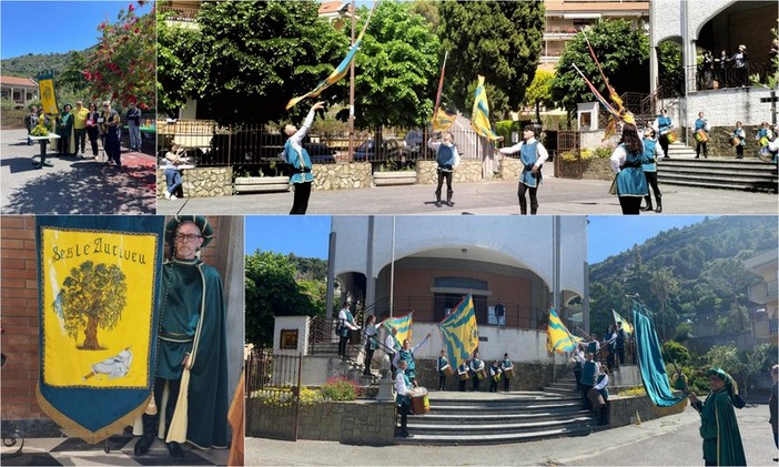 Ventimiglia, giallo e verde oliva: nuovo gonfalone per il Sestiere Auriveu (Foto) Ventimiglia, giallo e verde oliva: nuovo gonfalone per il Sestiere Auriveu (Foto)