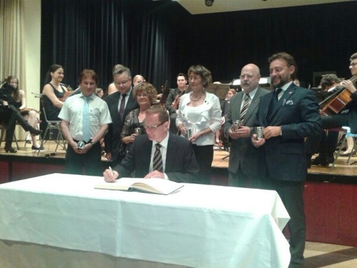 Festa ieri per il cinquantesimo anniversario di gemellaggio Neckarsulm-Bordighera Festa ieri per il cinquantesimo anniversario di gemellaggio Neckarsulm-Bordighera