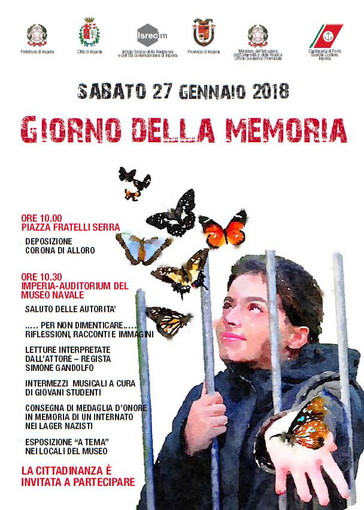 Imperia: sabato 27 gennaio, commemorazione del ‘Giorno della Memoria’ in ricordo dello sterminio del popolo ebraico