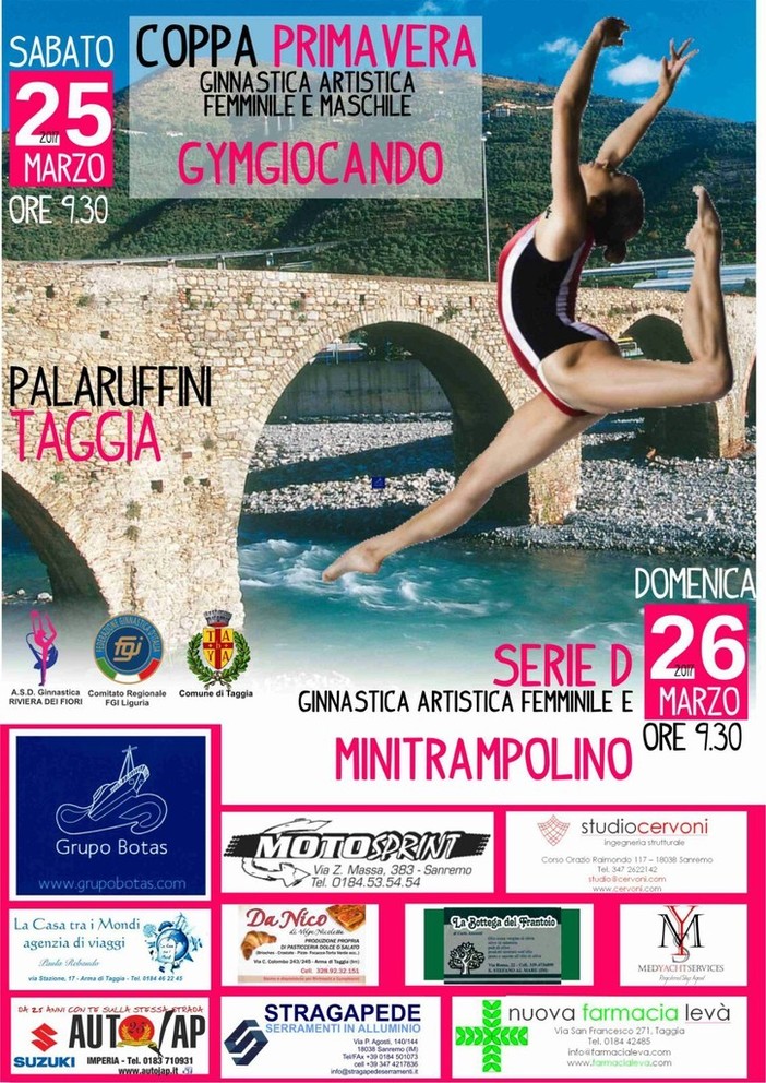 Ginnastica Riviera dei Fiori: 1ª prova dei Campionati Regionali di serie D di ginnastica artistica femminile e minitrampolino, il resoconto