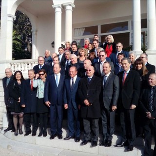 I sindaci Gazzola e Ioculano a Mentone per la presentazione della cartellonista stradale dell’Associazione siti storici Grimaldi