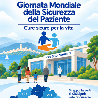 Sanremo, anche l'Asl1 promuove iniziative nelle Case della Comunità per la Giornata Mondiale della Sicurezza del Paziente Sanremo, anche l'Asl1 promuove iniziative nelle Case della Comunità per la Giornata Mondiale della Sicurezza del Paziente