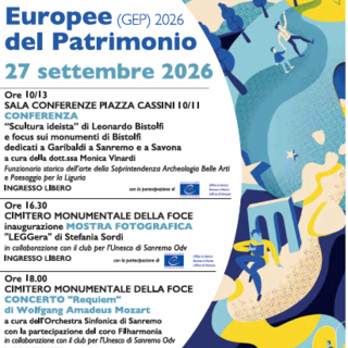 Sanremo, tutti gli appuntamenti delle Giornate Europee del Patrimonio in programma domenica Sanremo, tutti gli appuntamenti delle Giornate Europee del Patrimonio in programma domenica