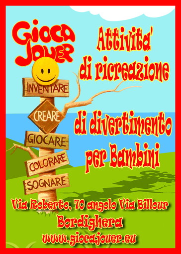 Apre a Bordighera il primo centro di attività di ricreazione e divertimento per bambini Apre a Bordighera il primo centro di attività di ricreazione e divertimento per bambini