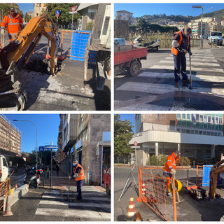 Imperia, acquedotto colabrodo: esplode tubatura in via della Repubblica (foto) Imperia, acquedotto colabrodo: esplode tubatura in via della Repubblica (foto)