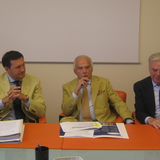 Riccardo Garrone durante un incontro a Confindustria Imperia
