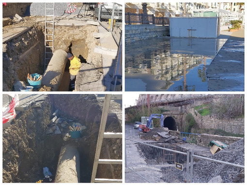 Diano Marina, riparato stamattina il guasto alla tubatura dell’acquedotto in viale Torino (foto) Diano Marina, riparato stamattina il guasto alla tubatura dell’acquedotto in viale Torino (foto)