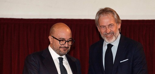 Gennaro Sangiuliano e il presidente Adriano Battistotti
